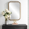 Modern Accents Overlapping Metal Frames With Radius Corners Mirror