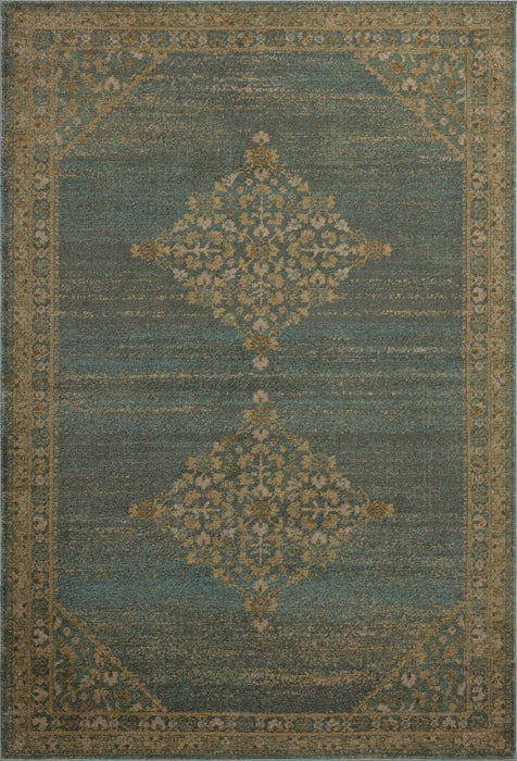 Magnolia Home Mona MOA-04 Rug Aqua / Wheat