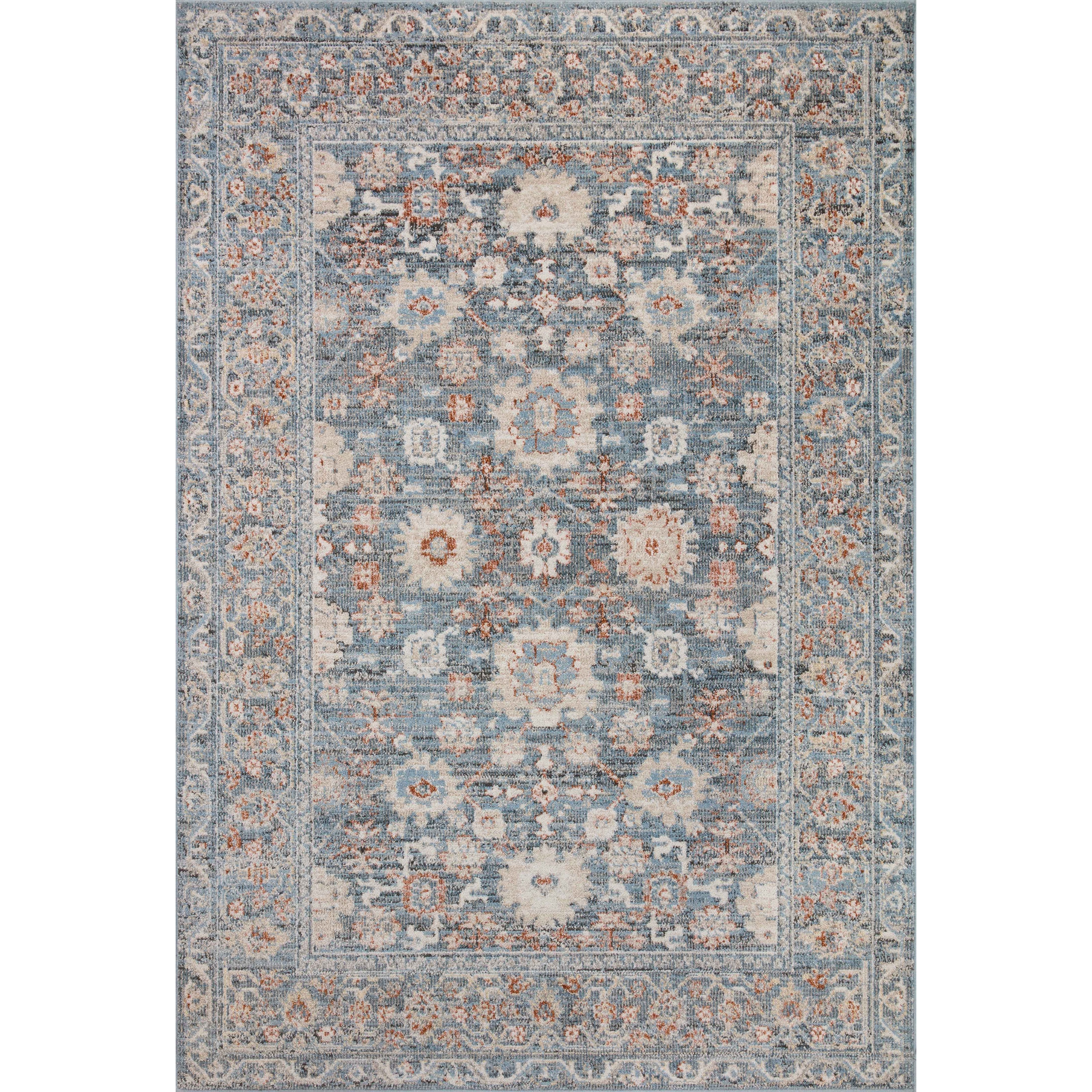 Loloi II Odette ODT-07 Sky / Rust Rug