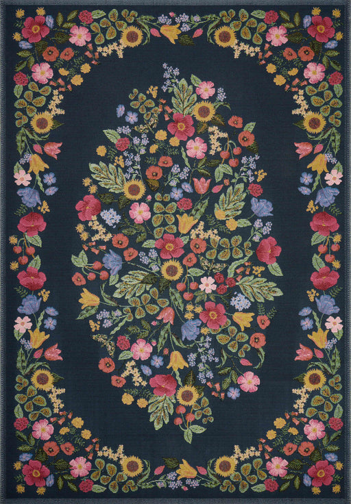 Rifle Paper Perennial PRN-01 Rug Navy