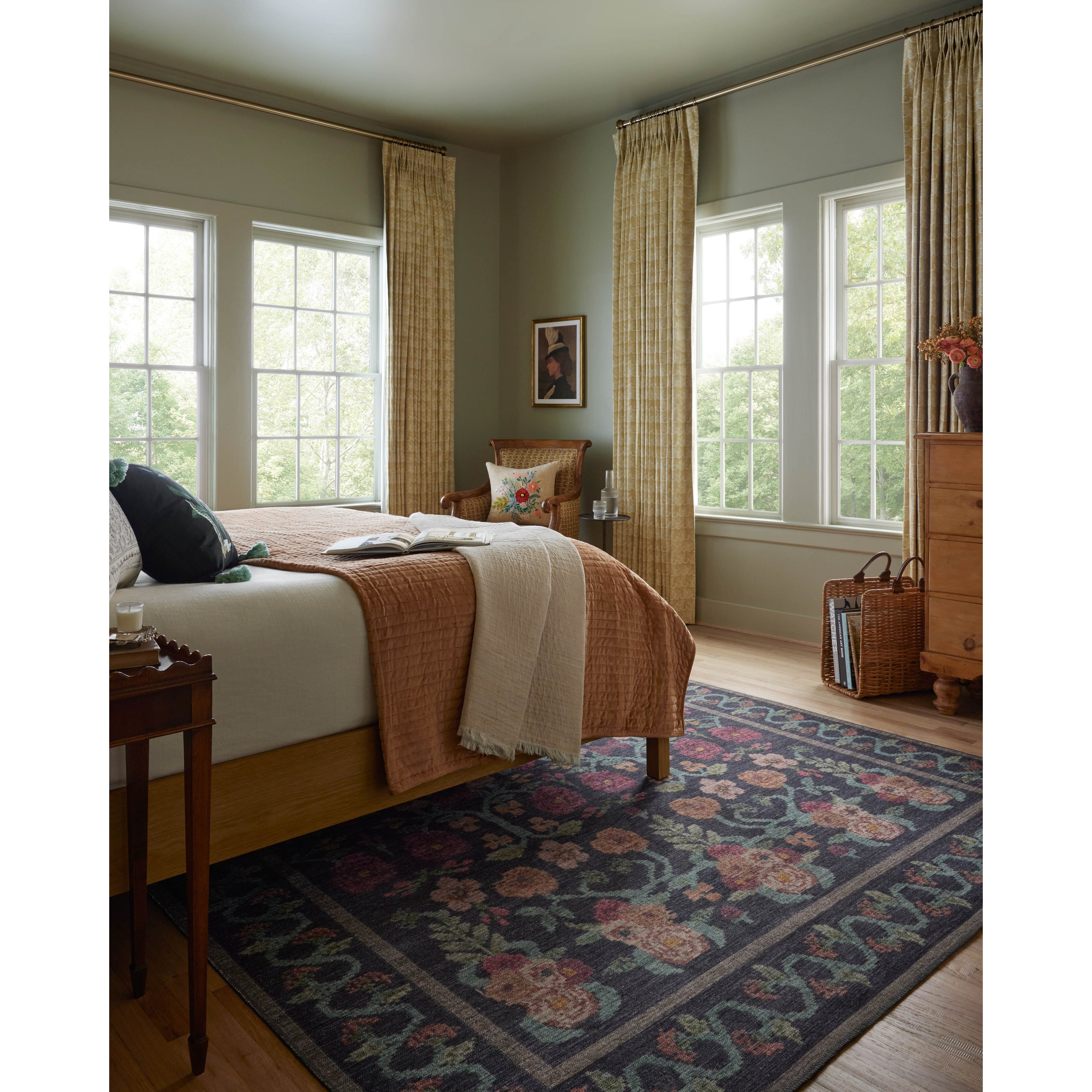 Rifle Paper Rosa RSA-01 Rug Black