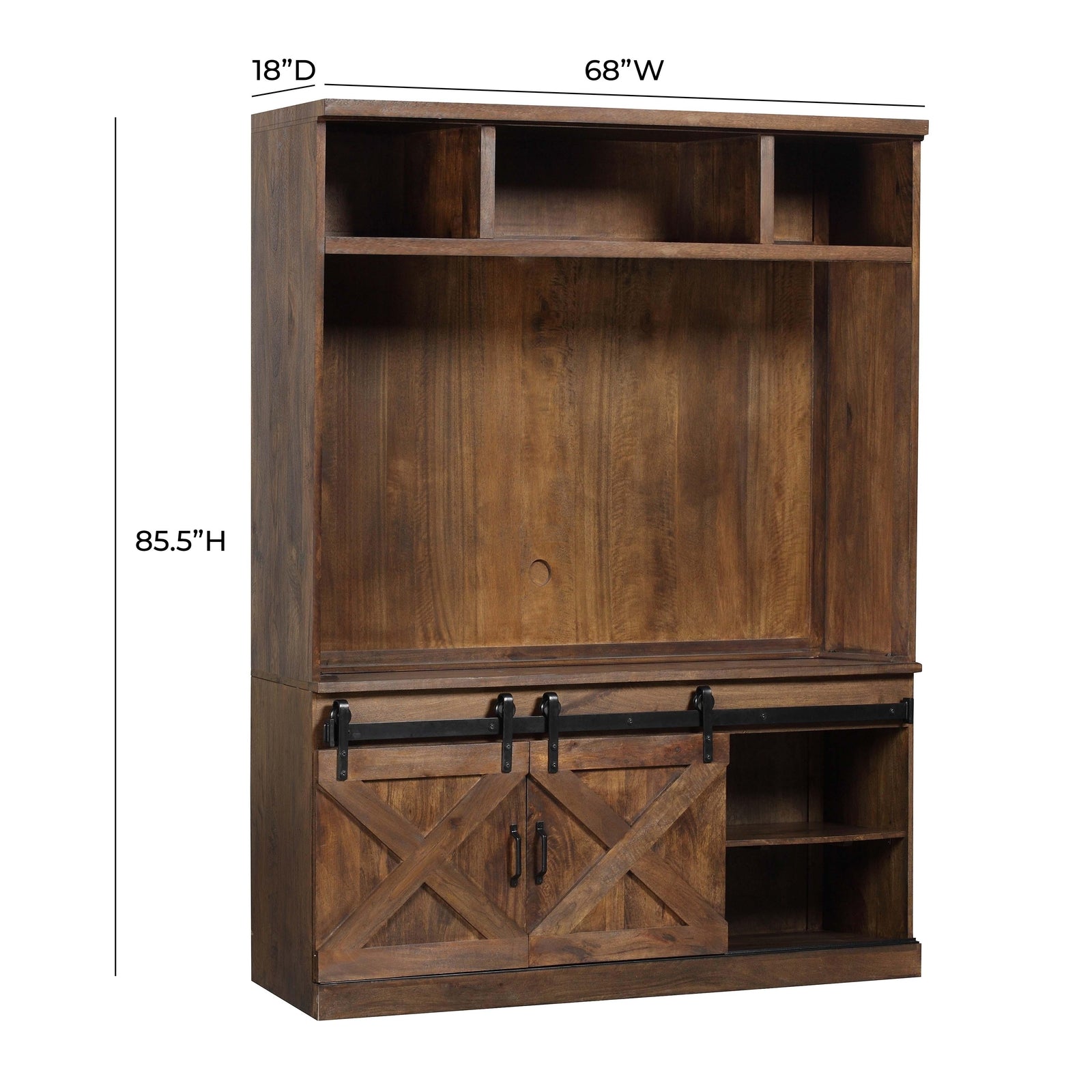 TOV Furniture Dawson Rustic Brown Entertainment Center