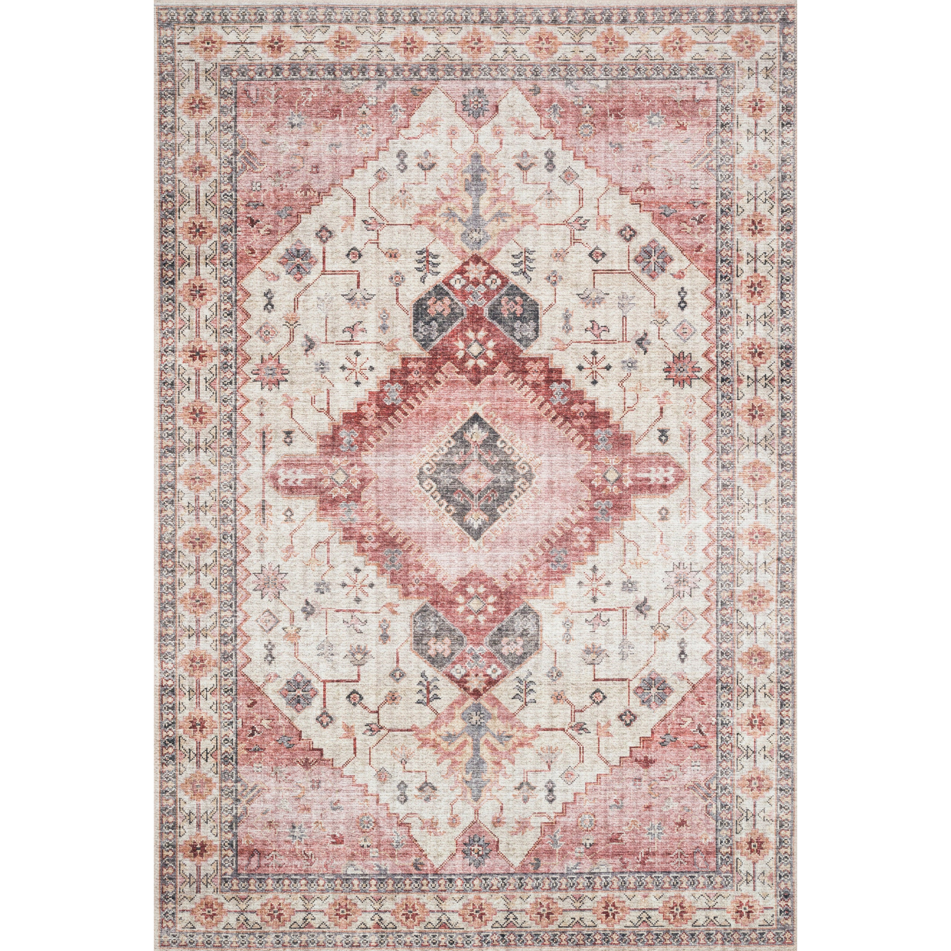 Loloi II Skye SKY-02 Ivory / Berry Rug