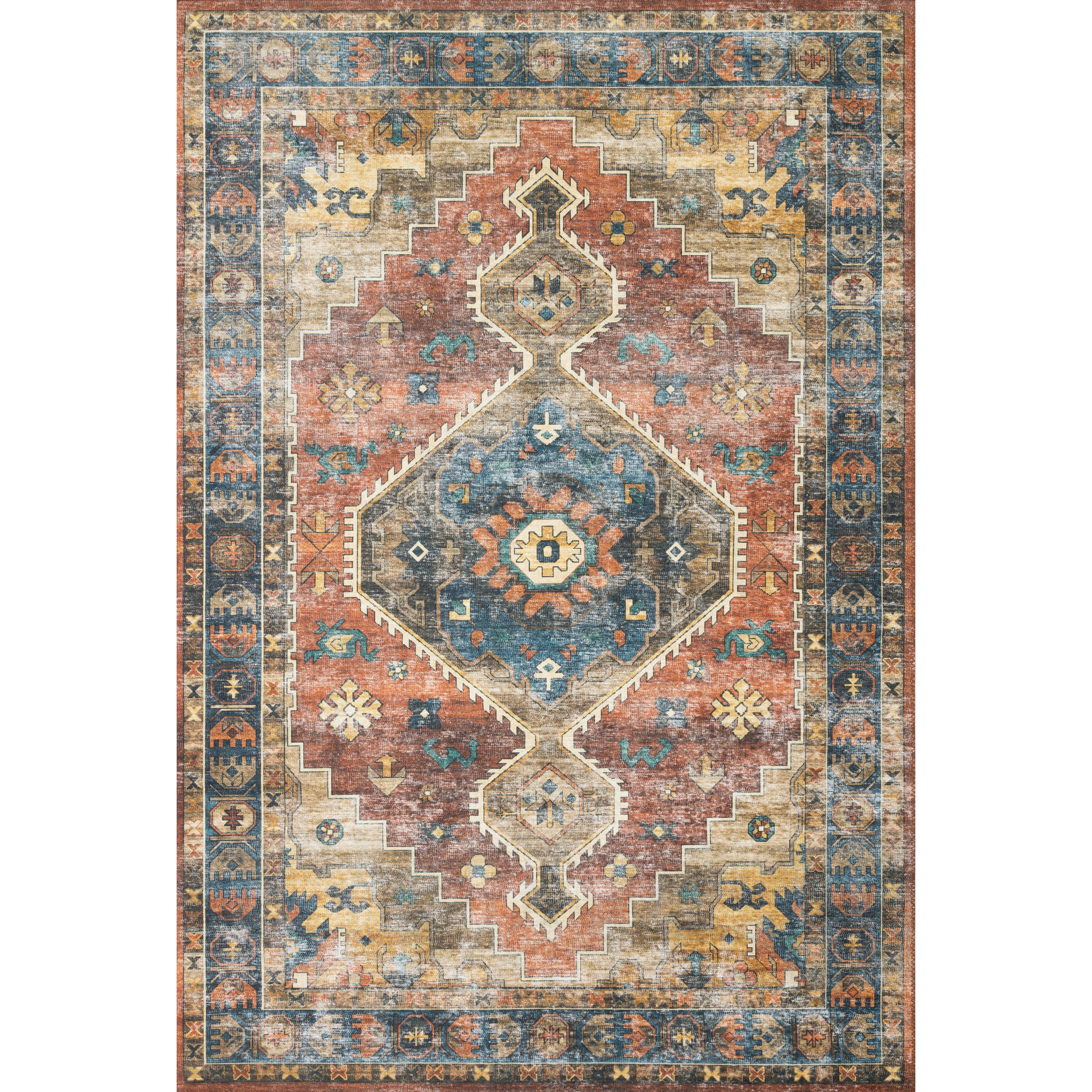 Loloi II Skye SKY-11 Rust / Blue Rug