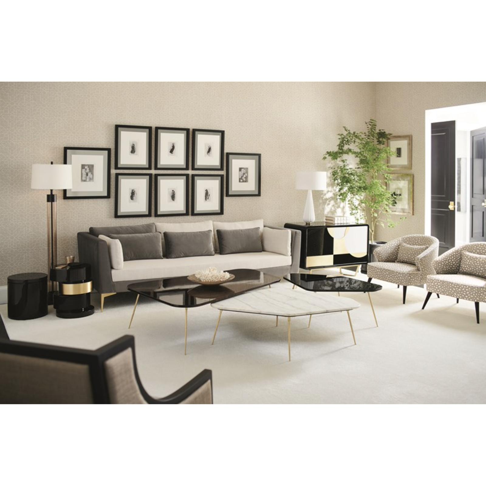 Caracole Geo Modern Cocktail Table - Set of 2 Open Box Item