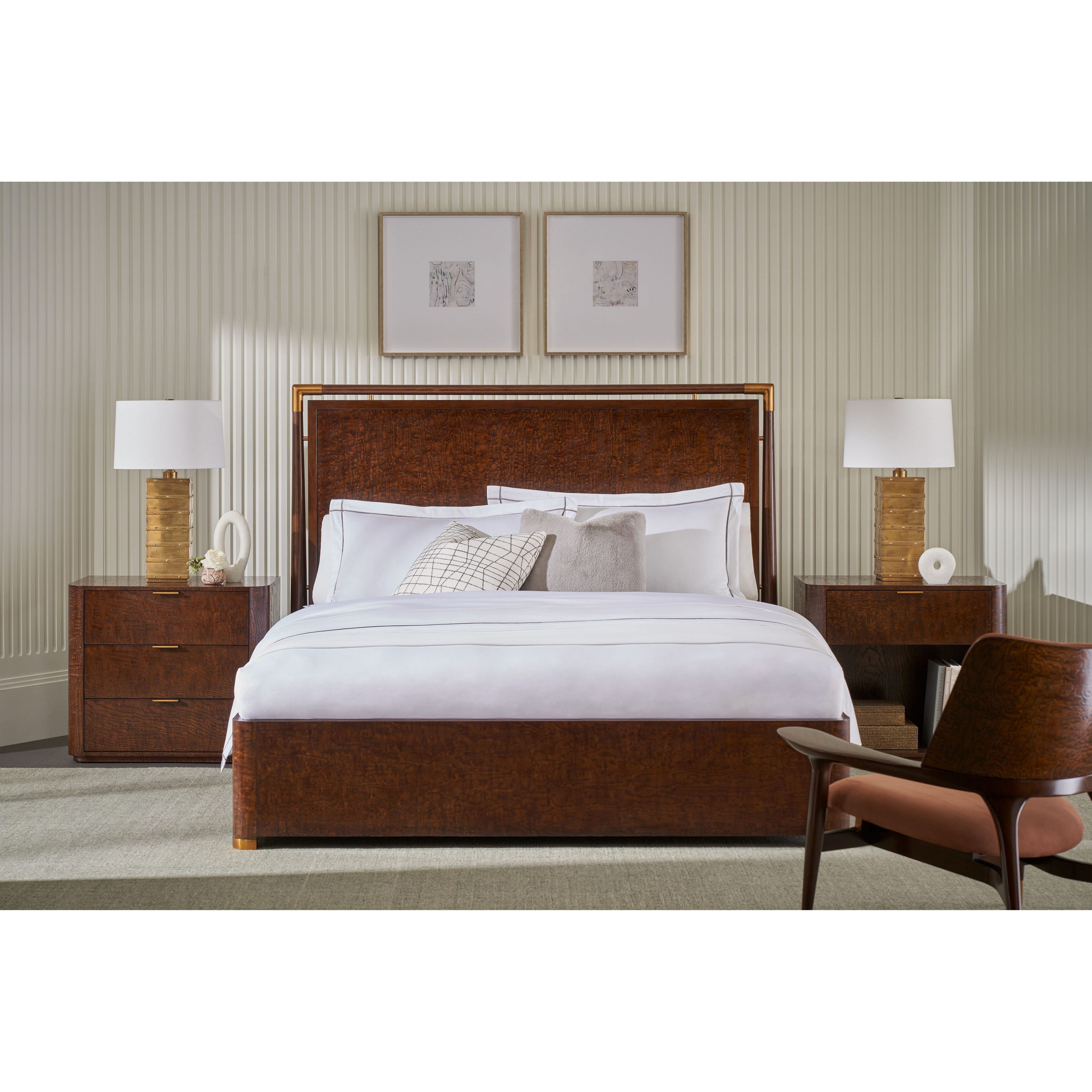 Theodore Alexander Kesden Three Drawer Nightstand