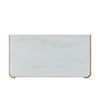 Theodore Alexander Essence Three Drawer Marble Top Nightstand
