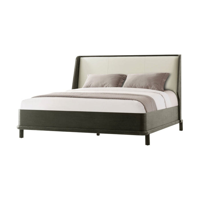 Theodore Alexander Repose Wooden with Upholstered Headboard Bed