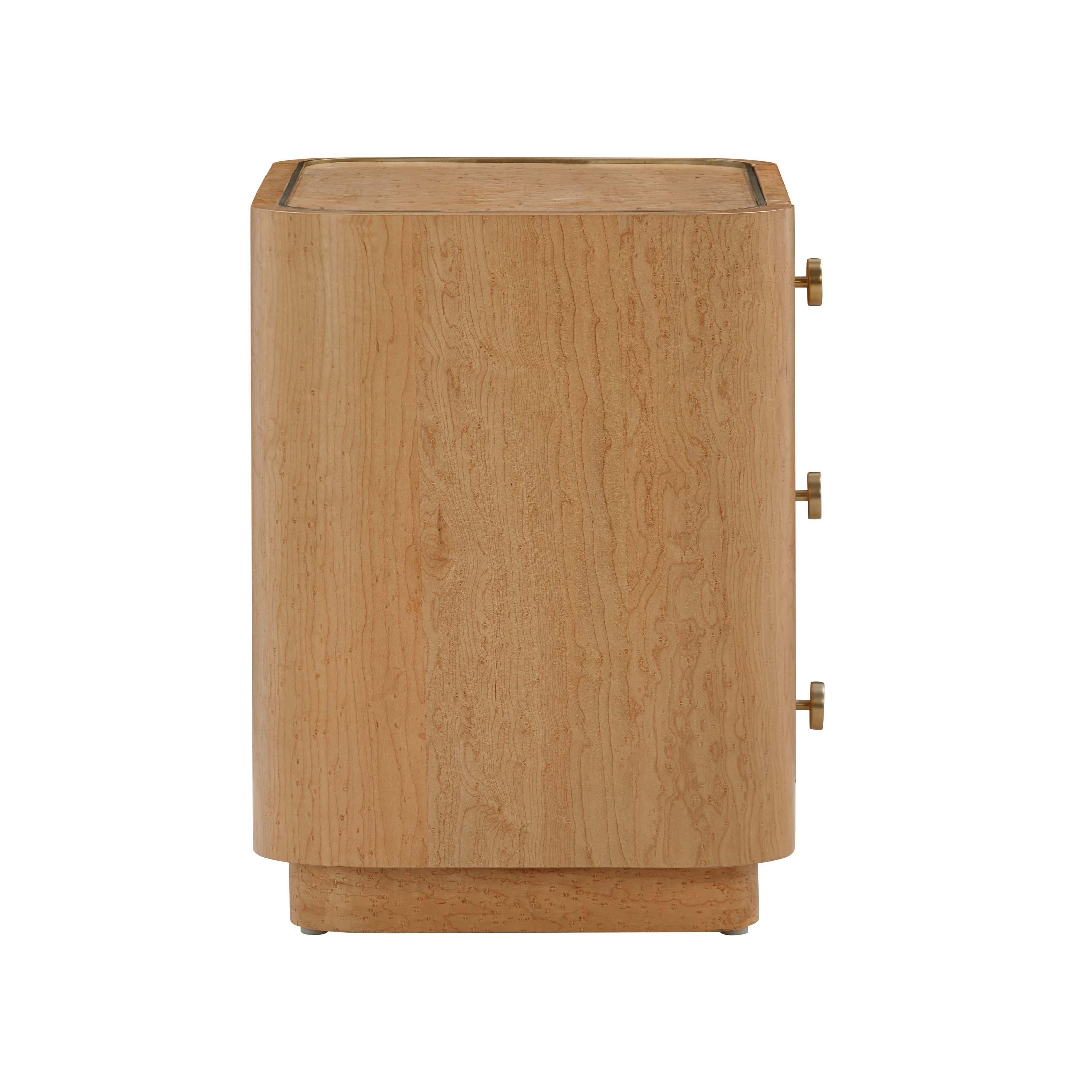 TOV Furniture Abigail Natural Birdseye Maple Nightstand
