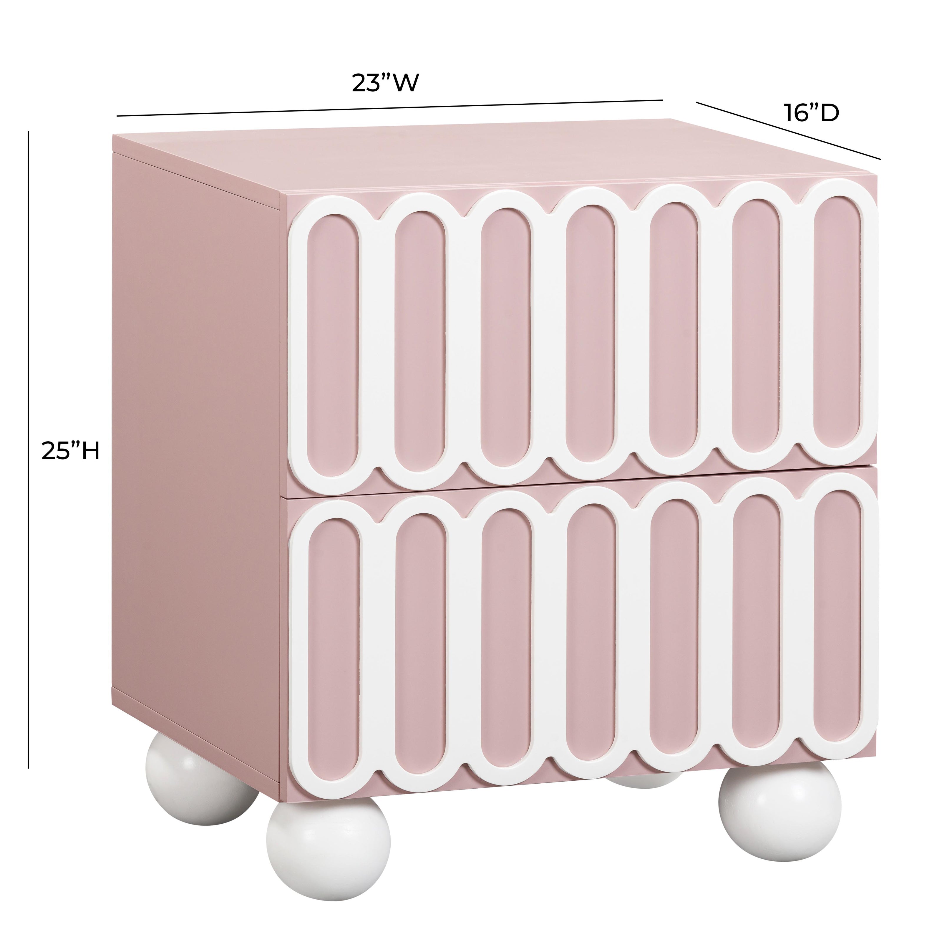 TOV Furniture Tori Motif Nightstand