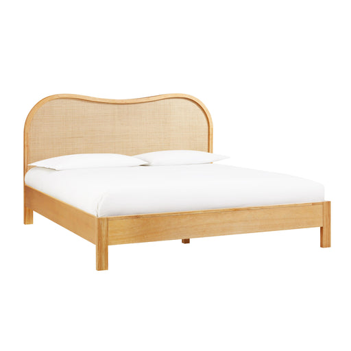 TOV Furniture Grappa Natural Wood & Rattan Bed