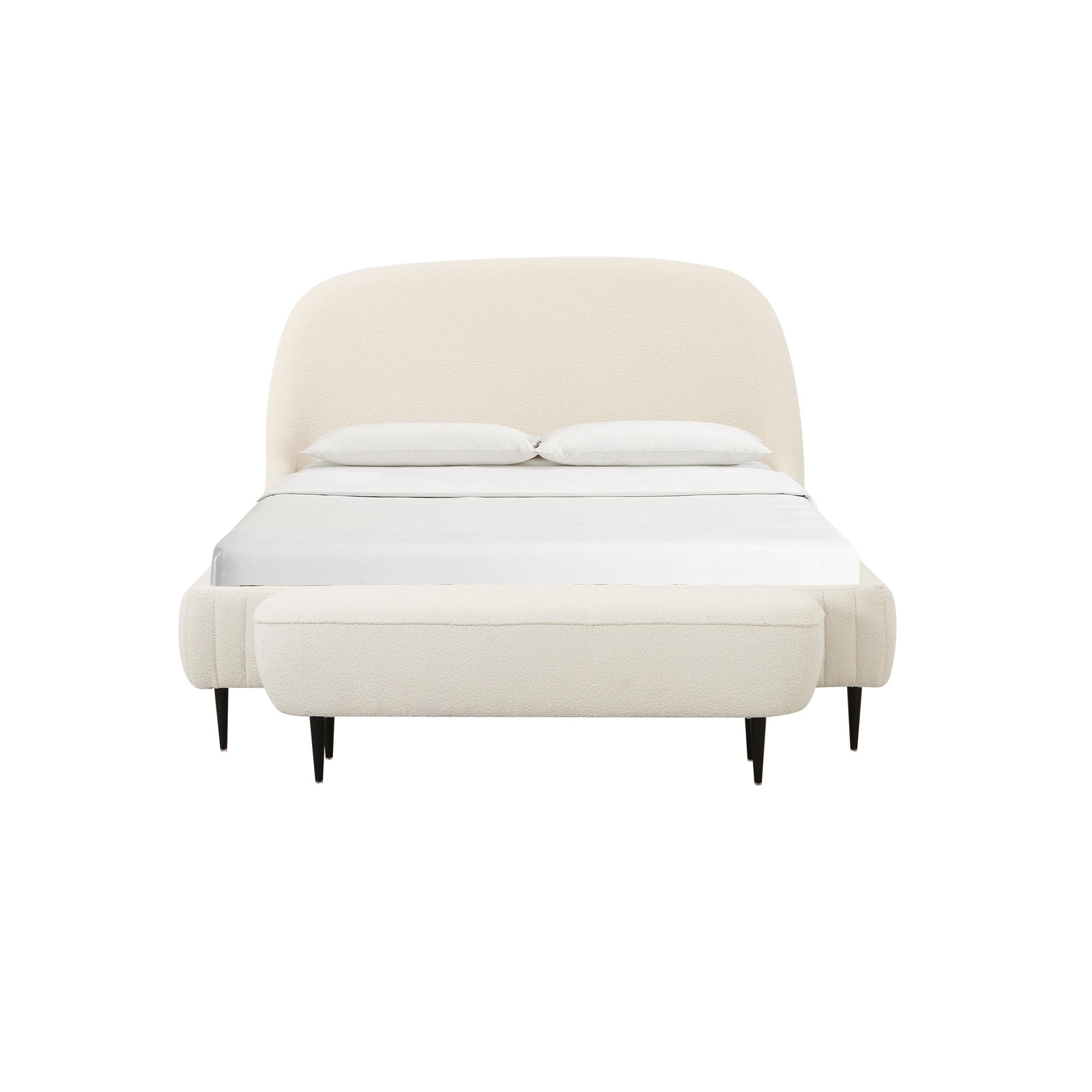 TOV Furniture Denise Cream Boucle Bed