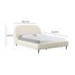 TOV Furniture Denise Cream Boucle Bed