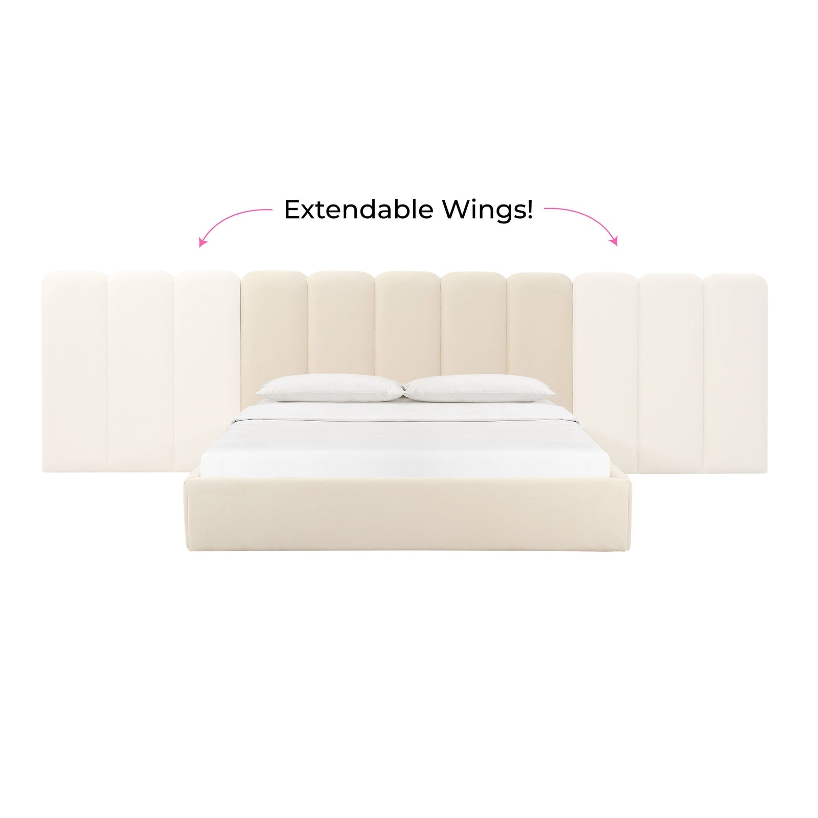 TOV Furniture Palani Bed with Wings