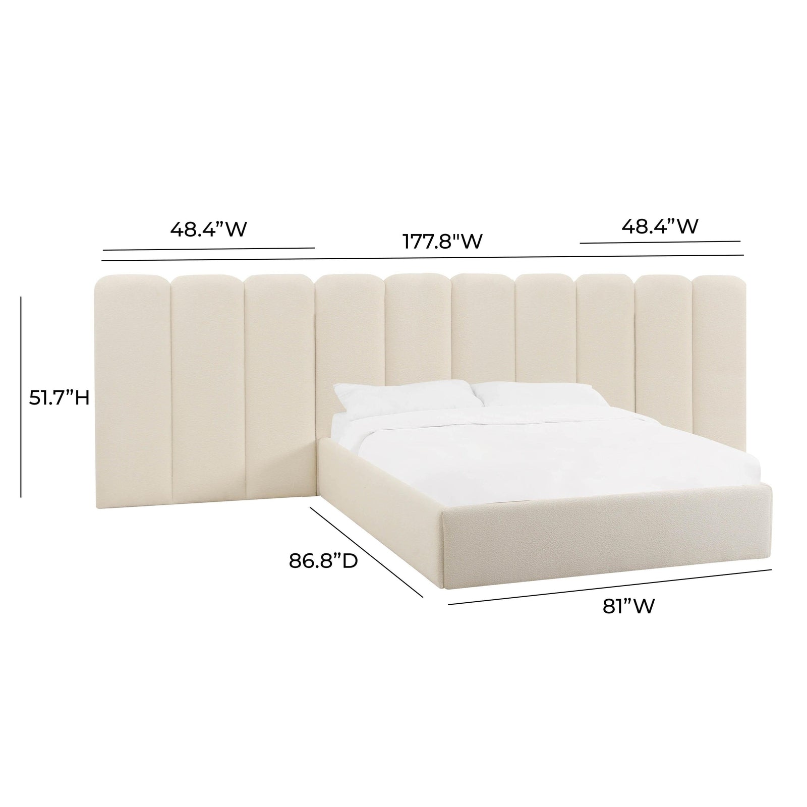 TOV Furniture Palani Bed with Wings