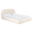 TOV Furniture Bara Cream Textured Velvet Bed