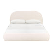 TOV Furniture Bara Cream Textured Velvet Bed