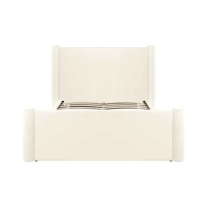 TOV Furniture Athara Cream Velvet Bed