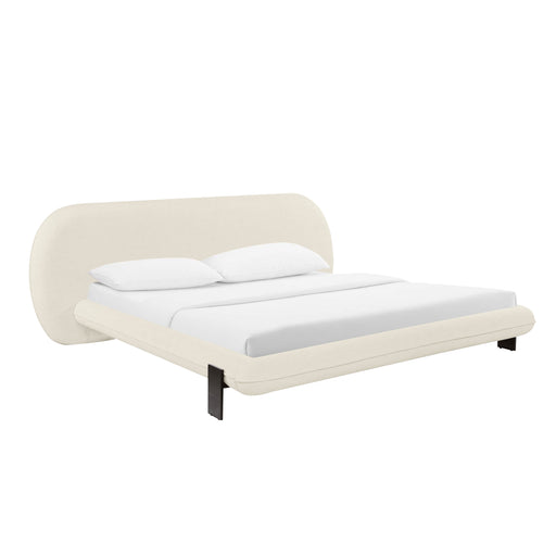 TOV Furniture Ophelia Cream Faux Wool Bed