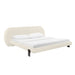 TOV Furniture Ophelia Cream Faux Wool Bed