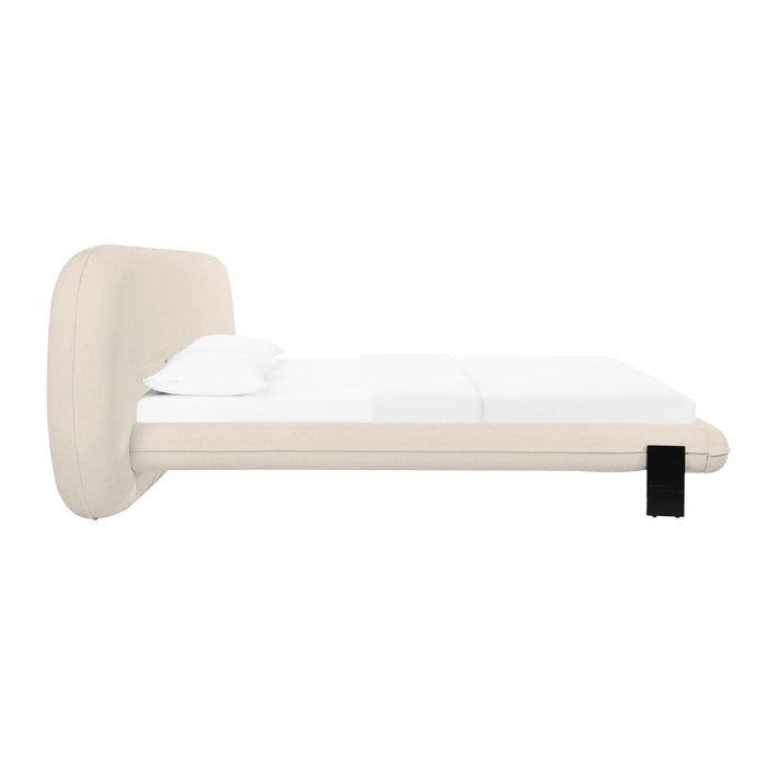 TOV Furniture Ophelia Cream Faux Wool Bed