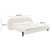 TOV Furniture Ophelia Cream Faux Wool Bed