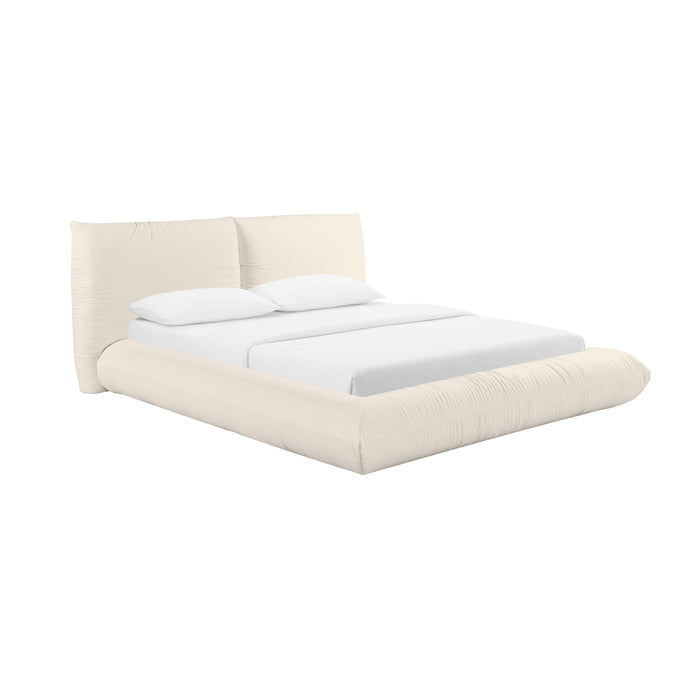 TOV Furniture Romp Cream 100% Recycled Linen Bed