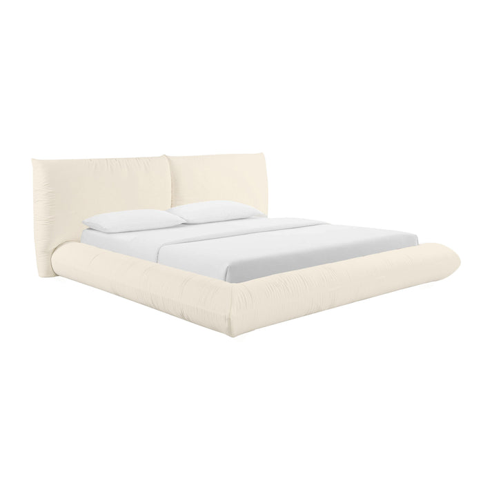 TOV Furniture Romp Cream 100% Recycled Linen Bed