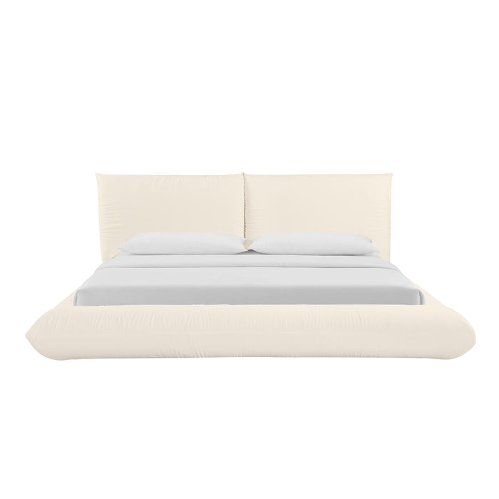 TOV Furniture Romp Cream 100% Recycled Linen Bed