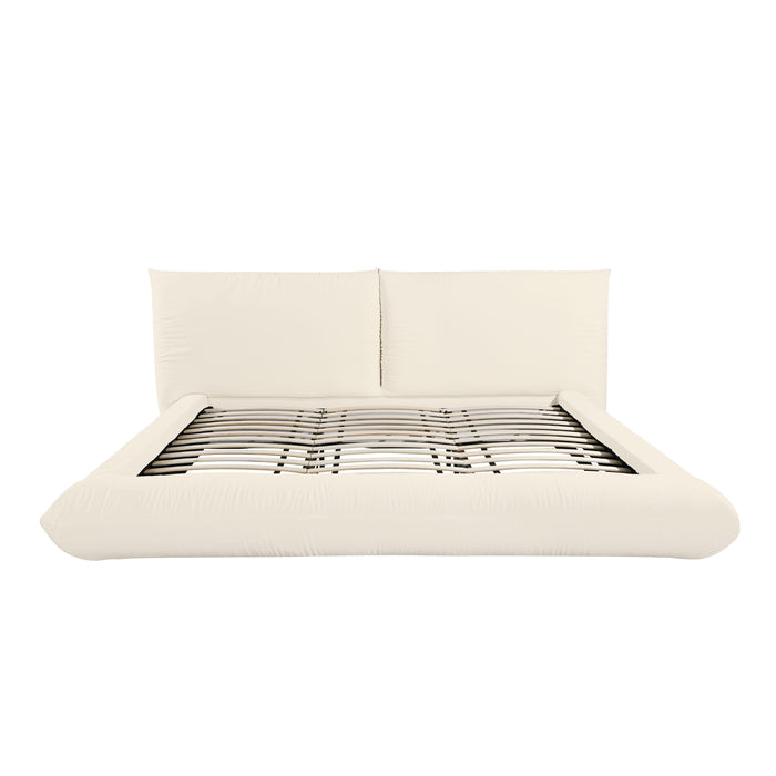 TOV Furniture Romp Cream 100% Recycled Linen Bed