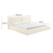 TOV Furniture Romp Cream 100% Recycled Linen Bed