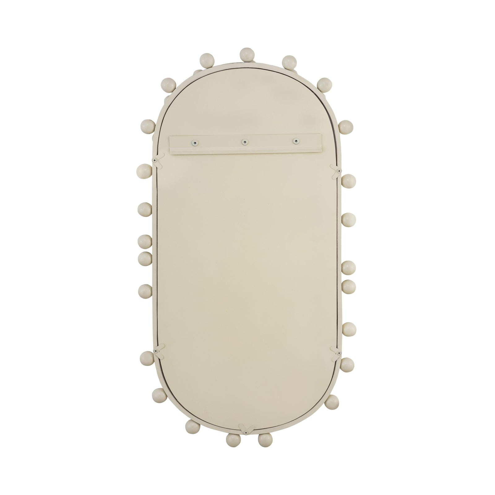 TOV Furniture Bubbles Ivory Oval Wall Mirror