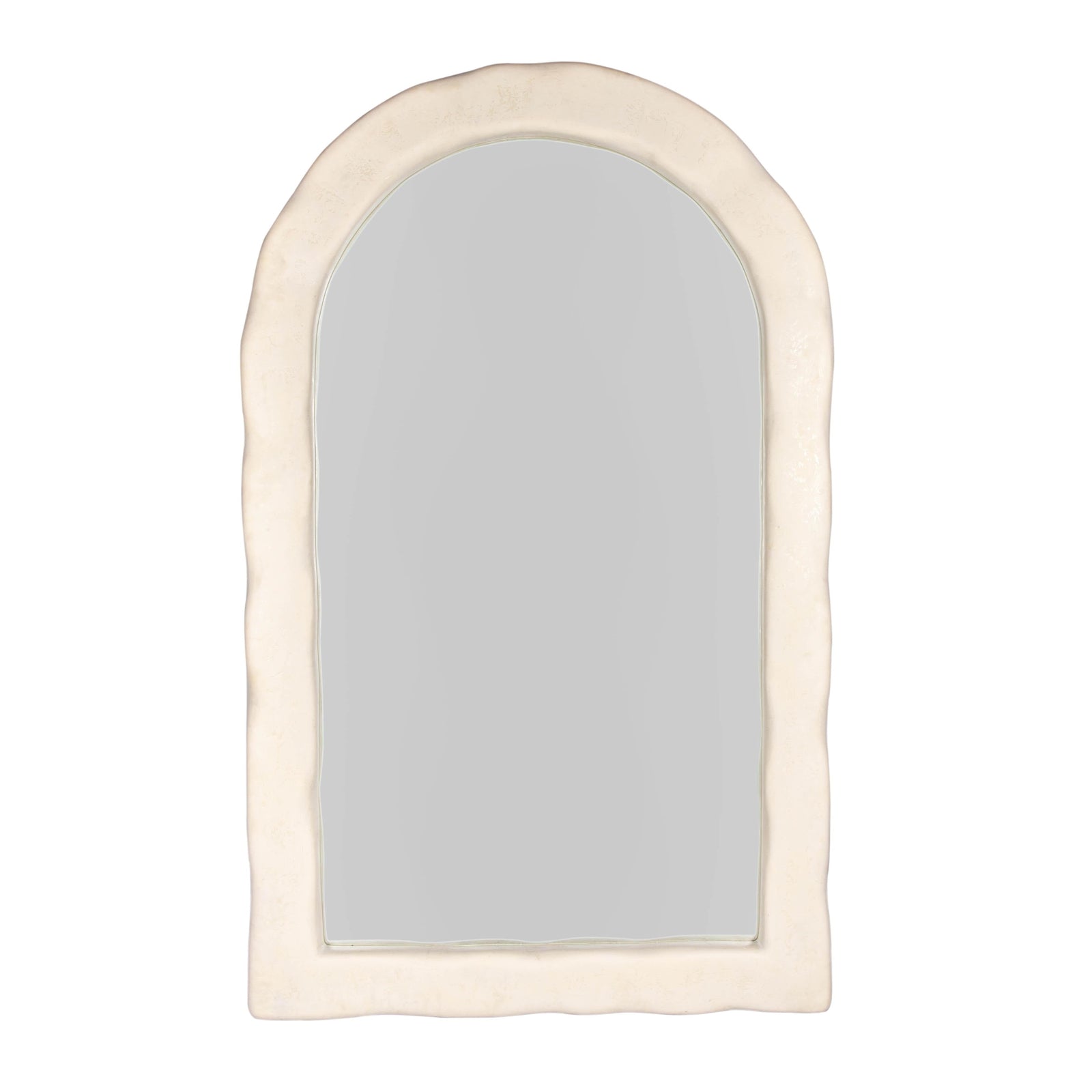 TOV Furniture Kaia Cream Textured Floor Mirror