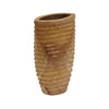 TOV Furniture Saava Ribbed Stone Vase in Sandstone