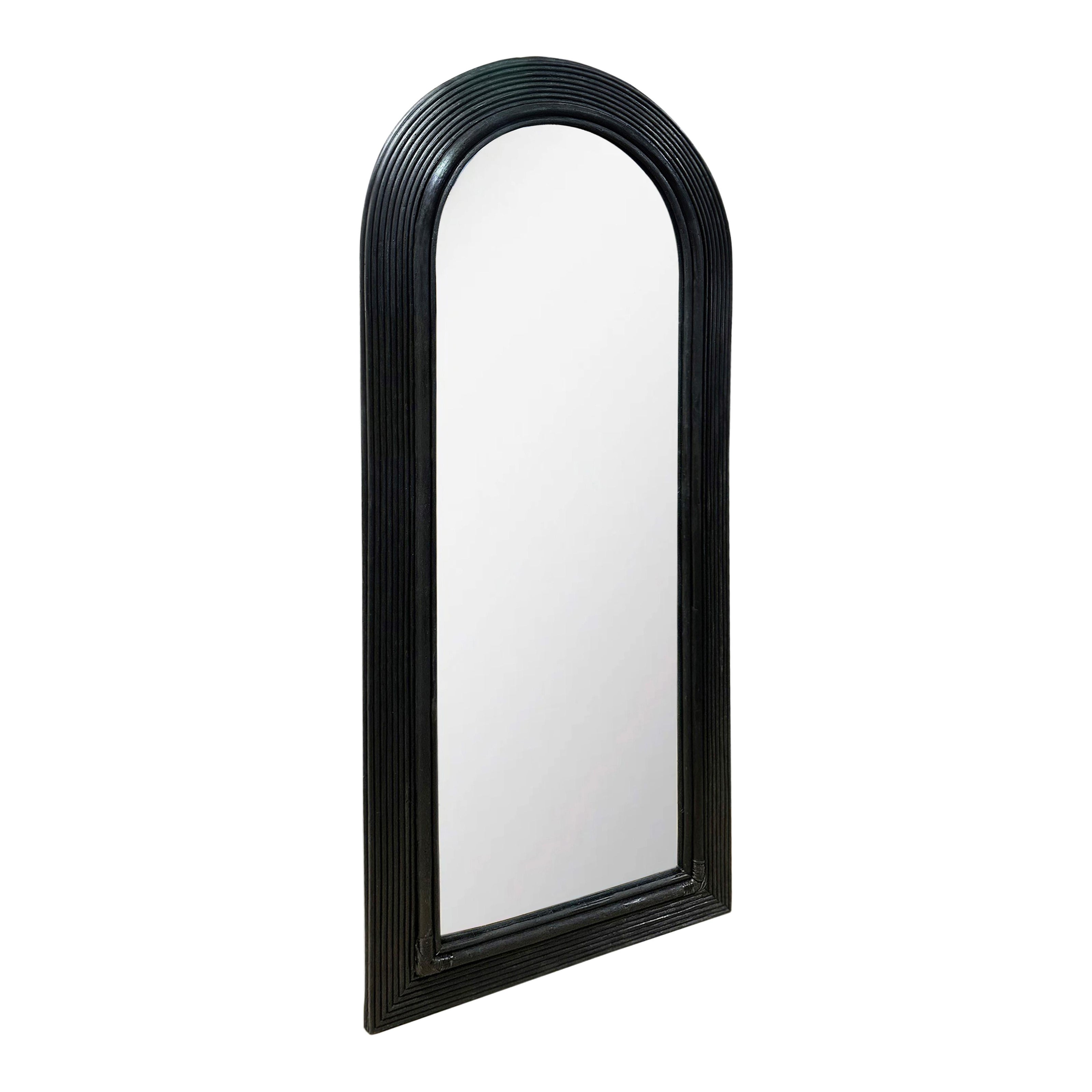 TOV Furniture Tanya Rattan 70 Inch Floor Mirror