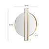 TOV Furniture Carri Gold Round Wall Mirror