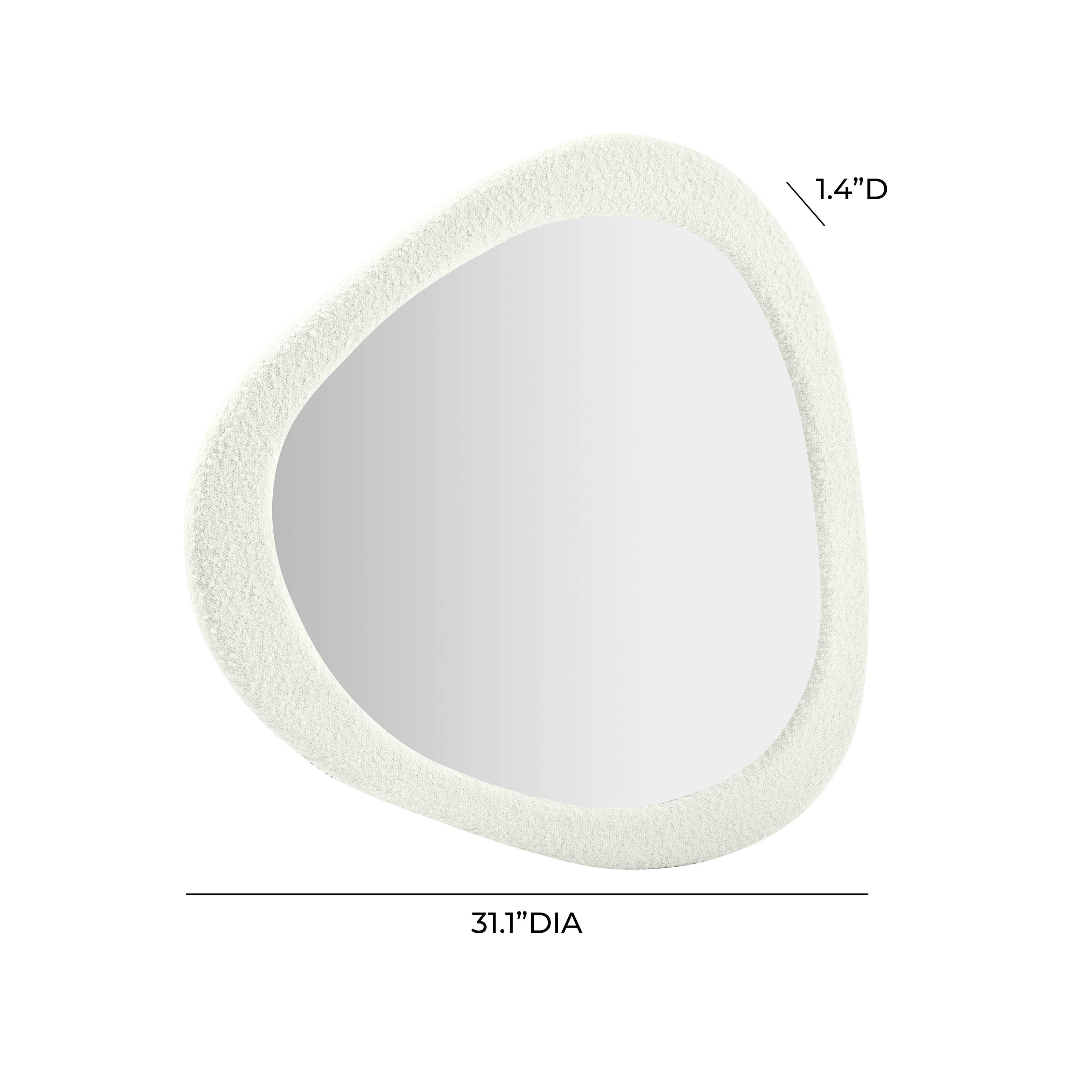 TOV Furniture Klaryss Boucle Triangular Mirror