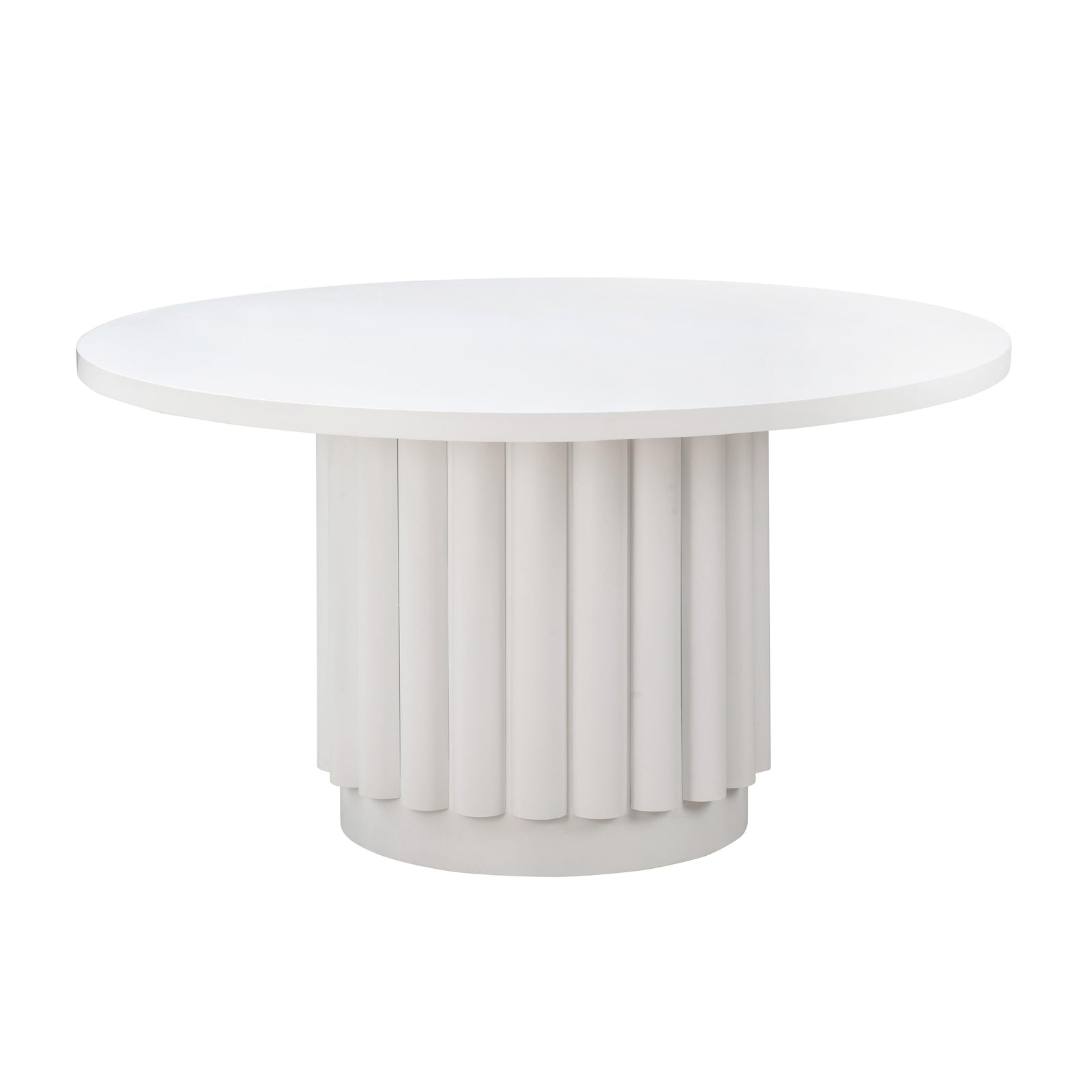 TOV Furniture Kali 55 Inch White Round Dining Table