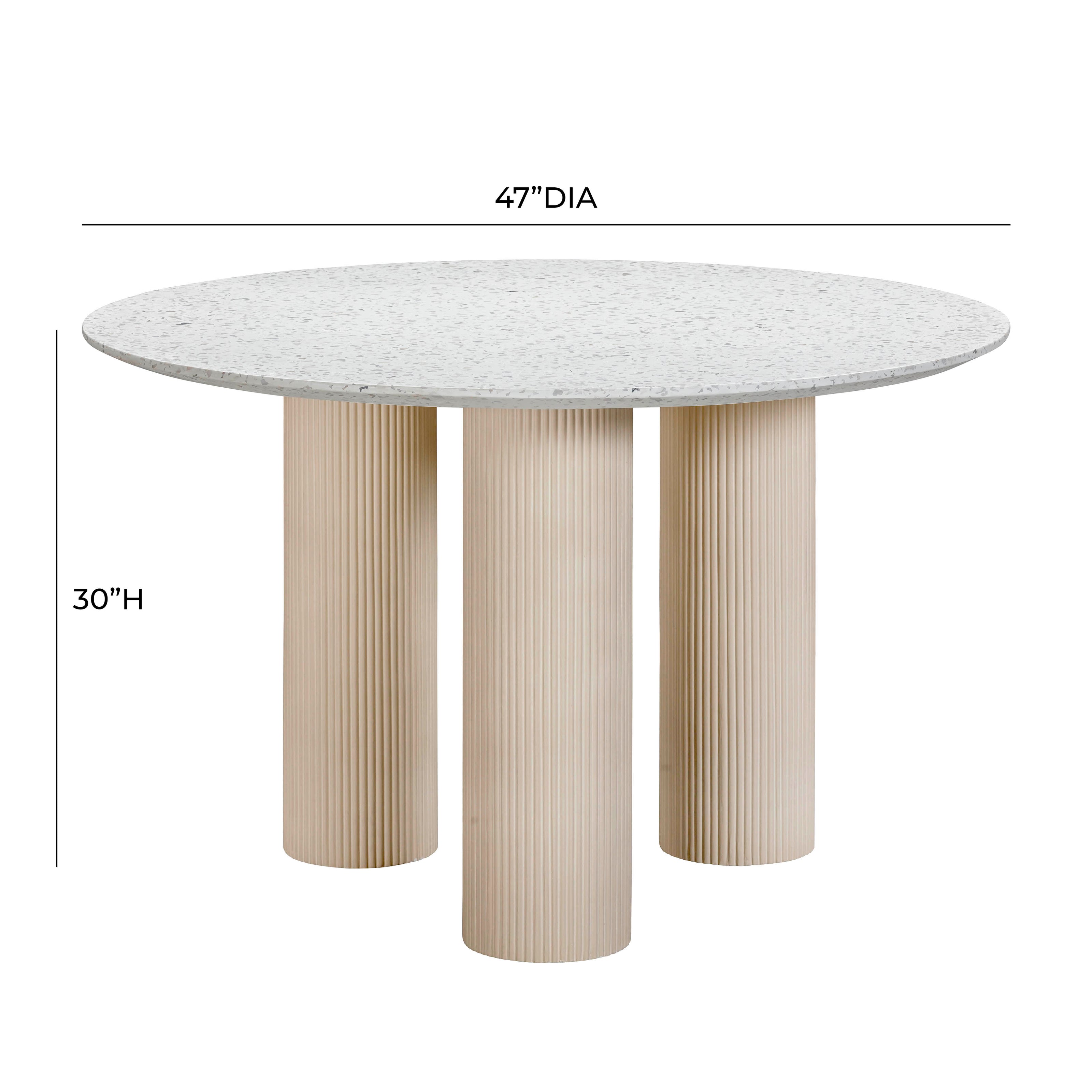 TOV Furniture Parcino Terrazzo Concrete Indoor / Outdoor Dining Table