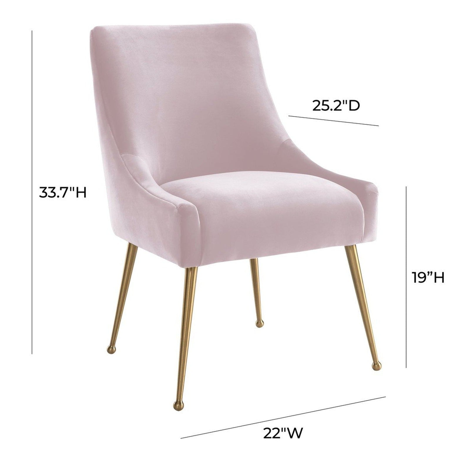 TOV Furniture Beatrix Velvet Side Chair