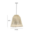 TOV Furniture Helen White Cotton Tasseled Pendant Lamp