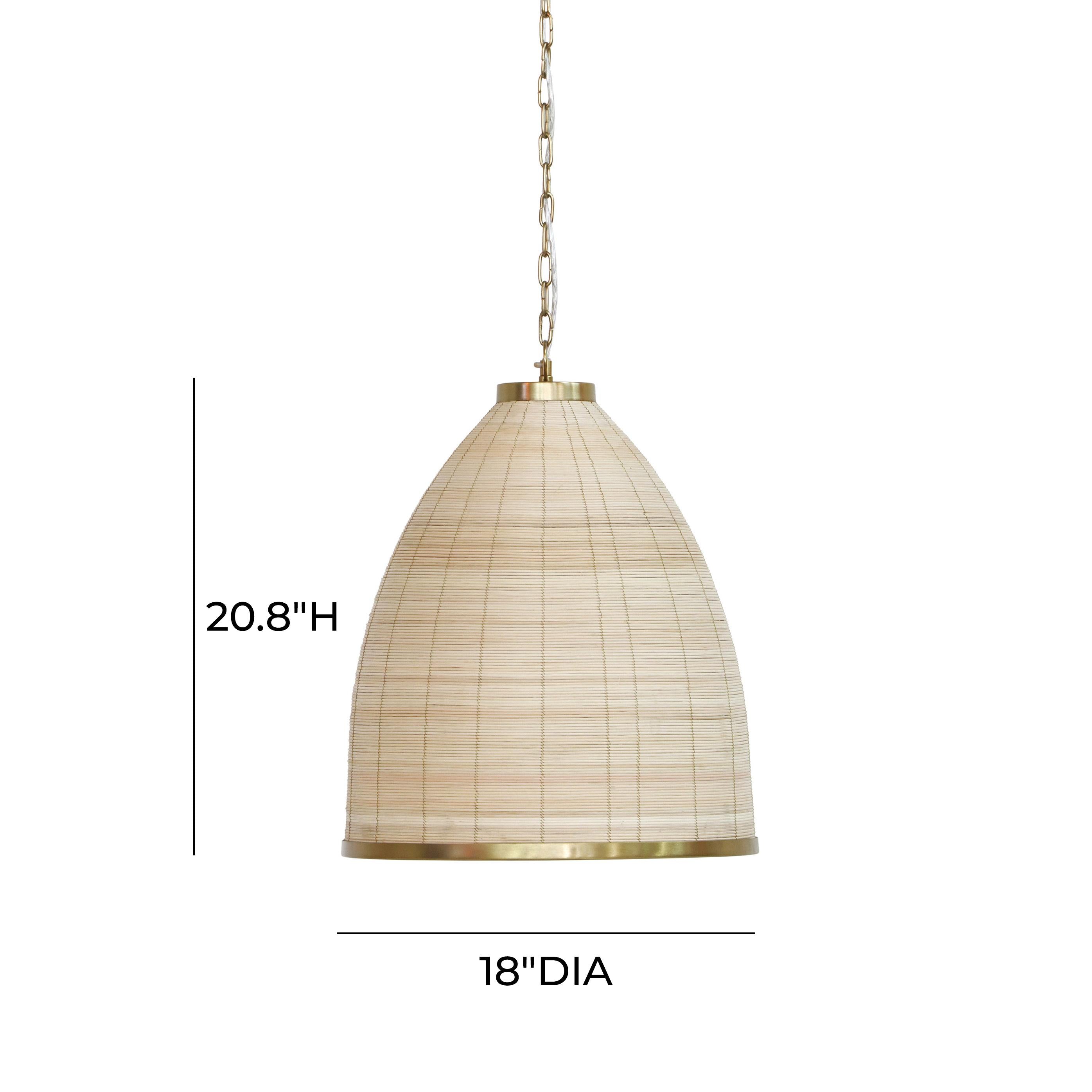 TOV Furniture Kelsey Rattan Pendant Lamp