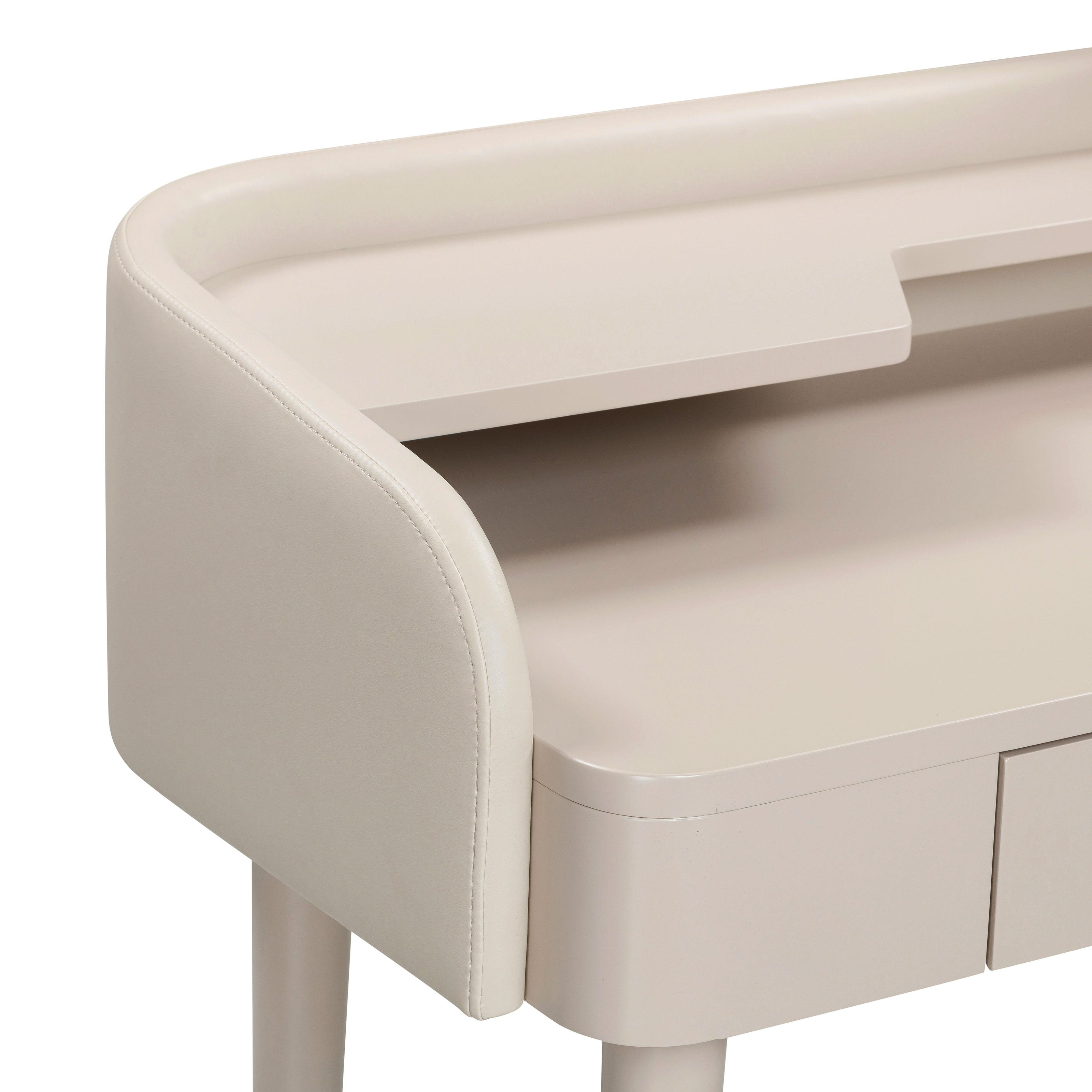 TOV Furniture Penelope Vegan Leather Wrapped Vanity Desk