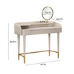 TOV Furniture Penelope Vegan Leather Wrapped Vanity Desk