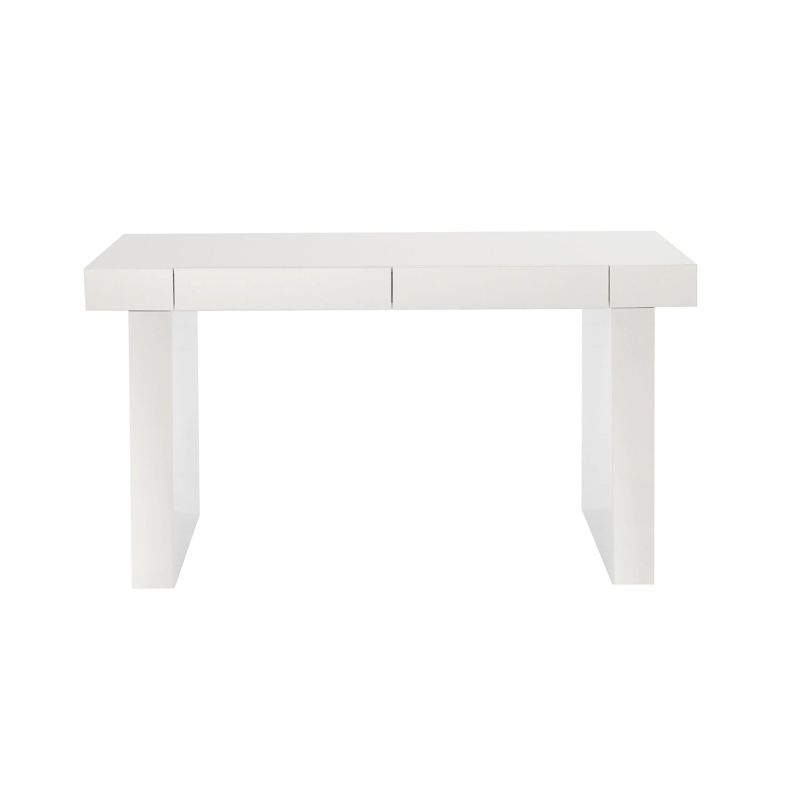 TOV Furniture Clara Glossy White Lacquer Desk