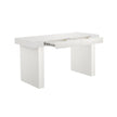 TOV Furniture Clara Glossy White Lacquer Desk