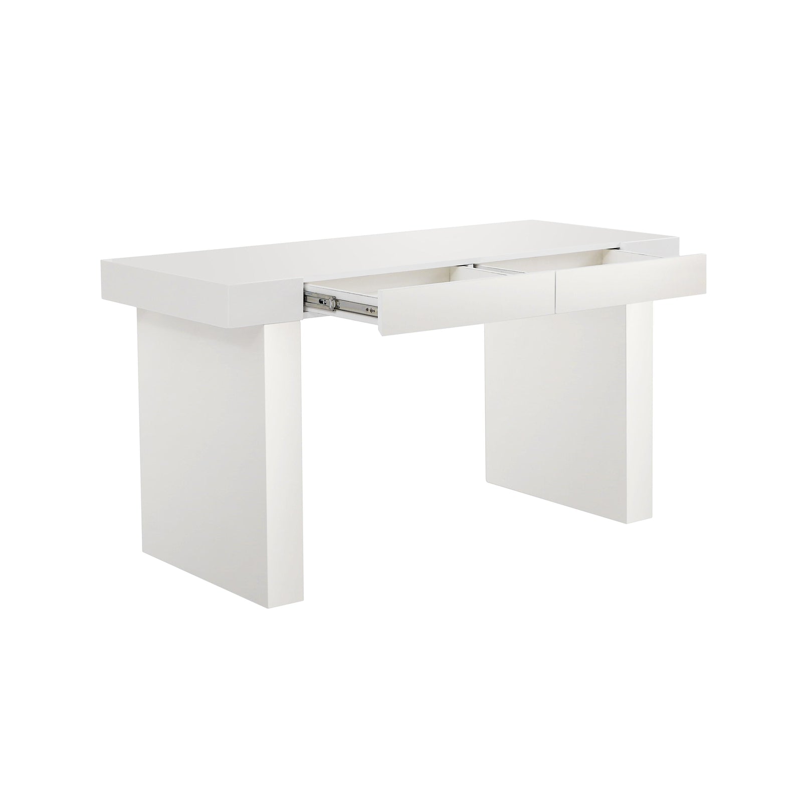 TOV Furniture Clara Glossy White Lacquer Desk