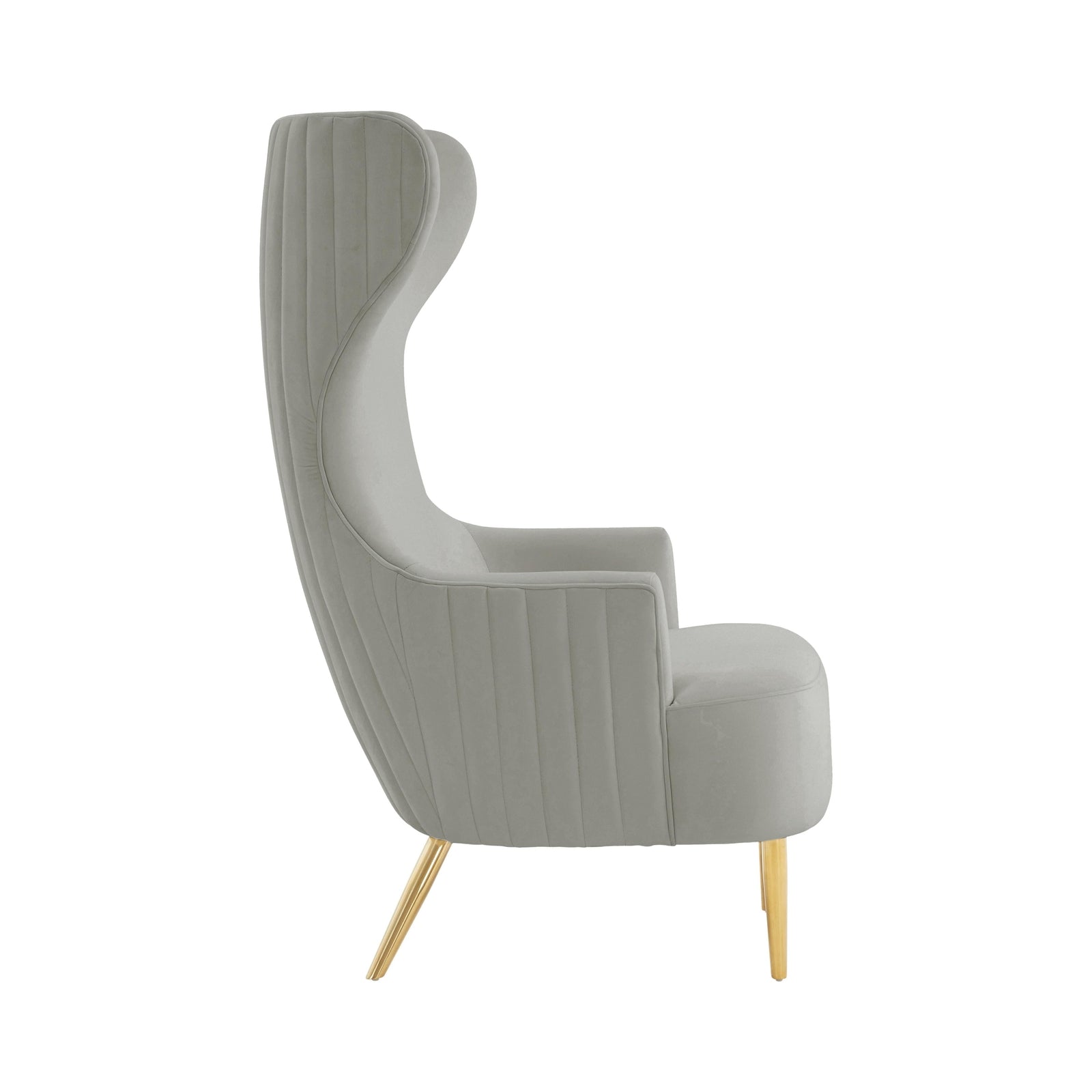 TOV Furniture Julia Channel Tufted Wingback Chair