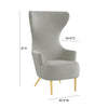 TOV Furniture Julia Channel Tufted Wingback Chair