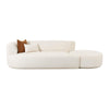 TOV Furniture Fickle Cream Boucle 2-Piece Chaise Modular Sofa